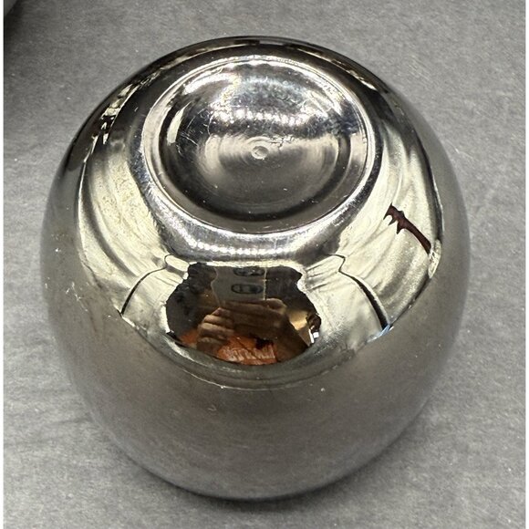 Vintage MCM Mercury Glass Roly Poly Bar Glasses 10oz Set of 8 - Picture 4 of 8